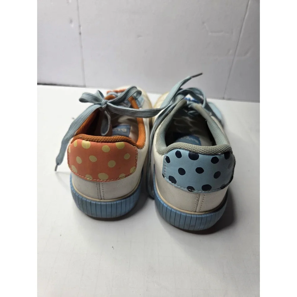 Ground Up Bluey and Bingo Mismatched Low Top Sneakers‎ White Blue Orange Size 7